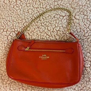 Red coach handbag